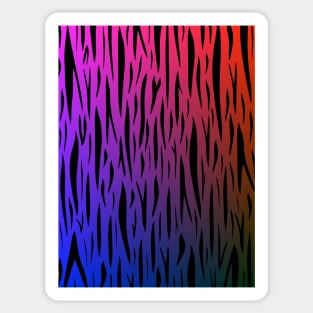 TIGER Stripes Red Blue Sticker